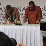 Dua menteri tandatangani MoU (Foto:sembada/rori)