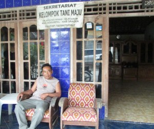 Hartono, Ketua Koptan Maju di Desa Ngarum, Kec.Ngrampal membutuhkan combine harvester karena padi petani masih ditebas tengkulak. (Foto:sembada/rori)