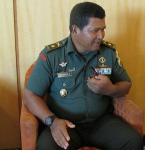 Kepala Staf Markas Komando Daerah Militer (Makodim) 0310 Sawah Lunto Sijunjung (SS) Mayor (Inf) Heronimus (Foto:sembada/rori)