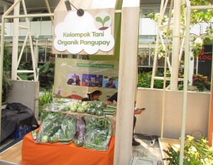 Stan Koptan Panggupay yang menyediakan produk sayuran organik sehat (Foto:sembada/henry)