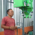 Mesin pengemas beras untukukuran atau volume 5 kg, 10 kg dan 25 kg sesuai kebutuhan konsumen (Foto:sembada/rori)