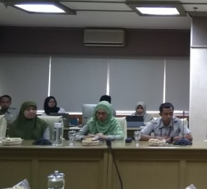 Pertemuan antara BKP dengan DPP Perpadi dihadiri antara lain Apriyantono,STP,MSc (Kabag Perencanaan Pangan BKP (kanan) dan dan para staf (Foto:sembada/henry)