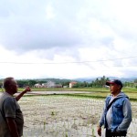 Petani Cidamar (kanan) bersama Kepala UPTD Cidaun Wawan, SP (kanan) sedang mendiskuskan pertanian semi organik yang akan diresmikan dalam waktu dekat (Foto:sembada/rori)