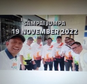Para panitia Lomba Oil Palm Marathon (Olpamar) Ke-2 seusai Jumpa Pers di Jakarta belum lama berselang (Foto:sembada/rori/istimewa)