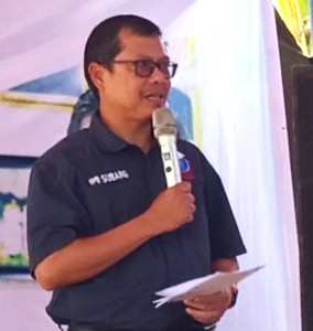 Wabup Subang yang juga Ketua Umum DPC Himpunan Alumni IPB Subang Ir Agus  Masykur berkata kini Subang masuk peringkat 3 lumbung pangan nasional (Foto:sembada/rori)